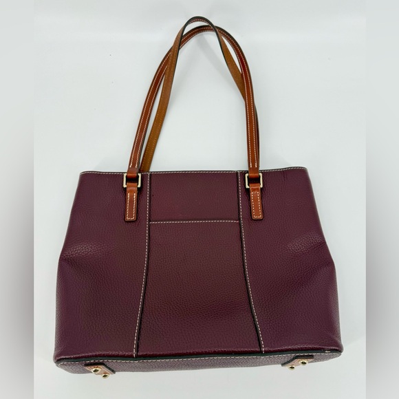 Dooney & Bourke Burgundy Leather Tote Bag - Picture 4 of 7